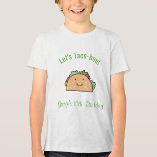 Laten we Taco-en over Aangepaste Naam Leeftijd Ver Tri-Blend Shirt