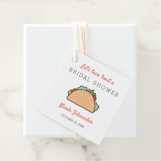 Laten we Taco over een Vrijgezellenfeest Mexicaans Bedankjes Labels (In situ)