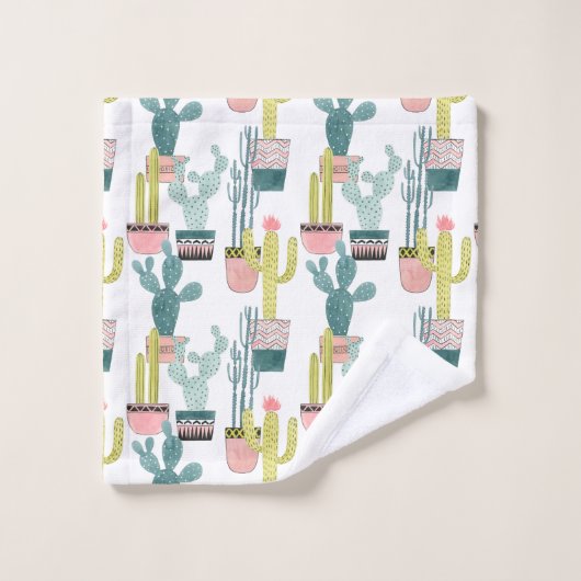 Laten we Taco Over Liefde | Cactus Pattern Bad Handdoek (Wasdoekje)