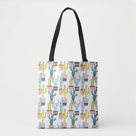 Laten we Taco Over Liefde | Cactus Pattern Draagtas (Voorkant)