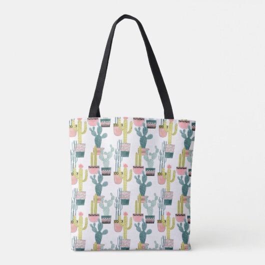 Laten we Taco Over Liefde | Cactus Pattern Draagtas (Achterkant)