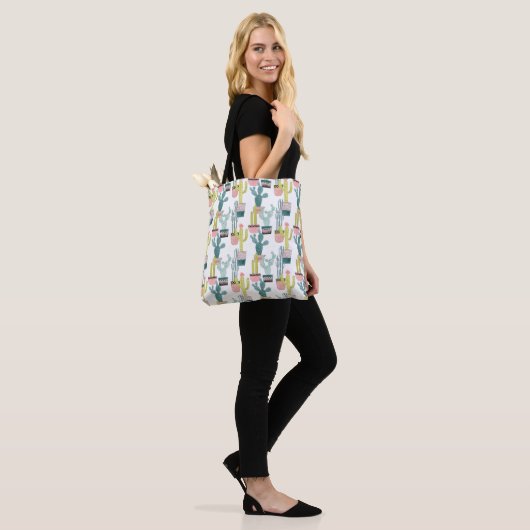 Laten we Taco Over Liefde | Cactus Pattern Draagtas (Op model)