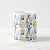 Laten we Taco Over Liefde | Cactus Pattern Extra Grote Beker (Voorkant)