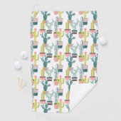 Laten we Taco Over Liefde | Cactus Pattern Golfhanddoek (Insitu)