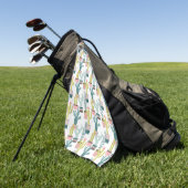 Laten we Taco Over Liefde | Cactus Pattern Golfhanddoek (Groen)