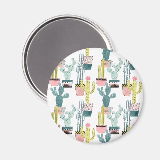 Laten we Taco Over Liefde | Cactus Pattern Magneet (Voorkant / Achterkant)