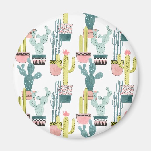 Laten we Taco Over Liefde | Cactus Pattern Magneet (Voorkant)