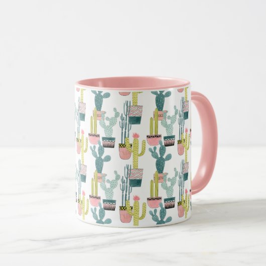 Laten we Taco Over Liefde | Cactus Pattern Mok (Voorkant rechts)