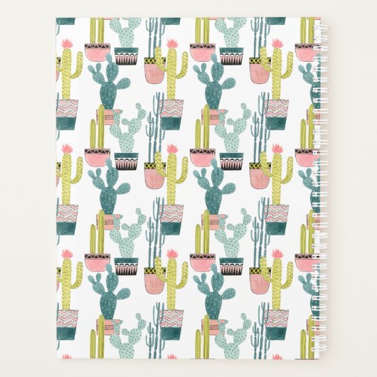 Laten we Taco Over Liefde | Cactus Pattern Planner (Achterkant)