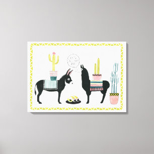 Laten we Taco Over Liefde Canvas Afdruk