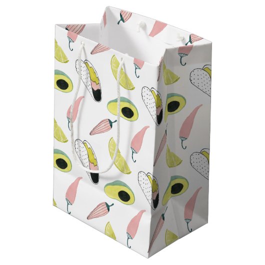 Laten we Taco Over Liefde | Cirkel Taco Element Medium Cadeauzakje (Achterkant Gekanteld)