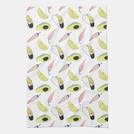 Laten we Taco Over Liefde | Cirkel Taco Element Theedoek (Verticaal)