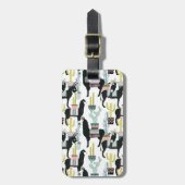 Laten we Taco Over Liefde | Llama en Donkey Patter Bagagelabel (Voorkant verticaal)