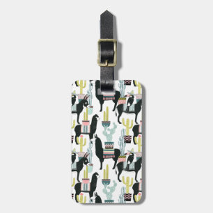 Laten we Taco Over Liefde   Llama en Donkey Patter Bagagelabel