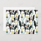 Laten we Taco Over Liefde | Llama en Donkey Patter Briefkaart (Voorkant / Achterkant)