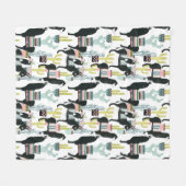 Laten we Taco Over Liefde | Llama en Donkey Patter Fleece Deken (Voorkant (Horizontaal))