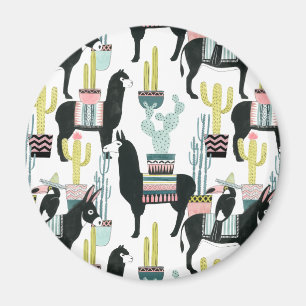 Laten we Taco Over Liefde   Llama en Donkey Patter Magneet