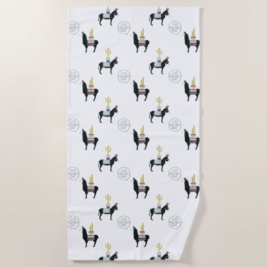 Laten we Taco Over Liefde Strandlaken (Voorkant)