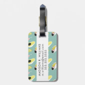 Laten we Taco Over Liefde | Taco Element Pattern Bagagelabel (Achterkant verticaal)