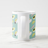Laten we Taco Over Liefde | Taco Element Pattern Extra Grote Beker (Achterkant)