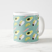 Laten we Taco Over Liefde | Taco Element Pattern Extra Grote Beker (Voorkant rechts)