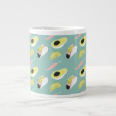 Laten we Taco Over Liefde | Taco Element Pattern Extra Grote Beker (Voorkant)