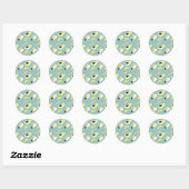 Laten we Taco Over Liefde | Taco Element Pattern Ronde Sticker (Vel)