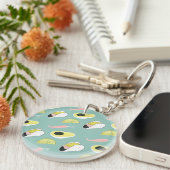 Laten we Taco Over Liefde | Taco Element Pattern Sleutelhanger (Voorkant Rechts)