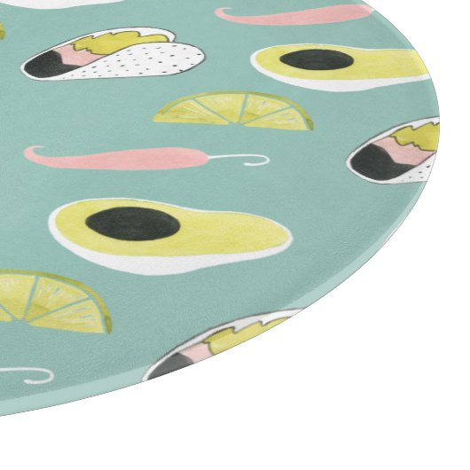 Laten we Taco Over Liefde | Taco Element Pattern Snijplank (Hoek)