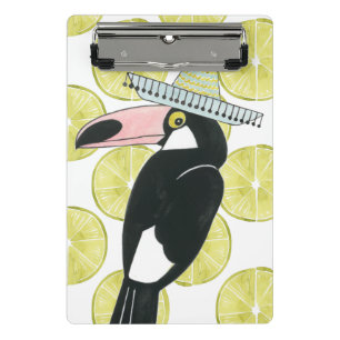 Laten we Taco Over Liefde Toucan Sombrero Mini Klembord