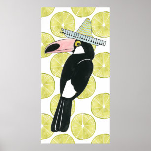 Laten we Taco Over Liefde   Toucan Sombrero Poster