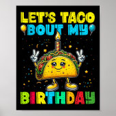 Laten we Taco over mijn Birthday Funny Mexican Par Poster (Voorkant)