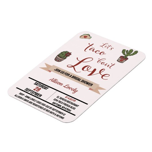 Laten we Taco's houden van het Mexicaanse Theme Vr Magneet (Linkerzijde)