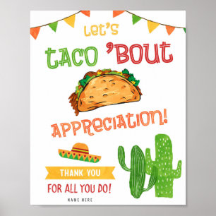 Laten we Taco's over de waardeaanduiding vertellen Poster