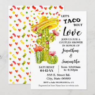 Laten we taco's over Love fiesta paren douchen Kaart
