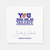 Laten we Tailgate vieren Blue Bridal Couple Shower Servet (Voorkant)
