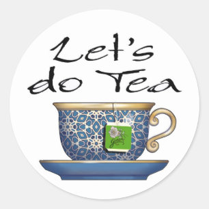 Laten we Tea-003 doen Ronde Sticker