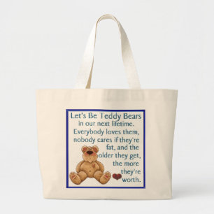 Laten we Teddy Bears zijn Grote Tote Bag