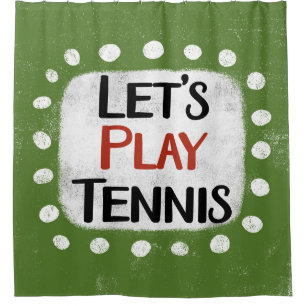 Laten we Tennis Shower Curtain spelen Douchegordijn