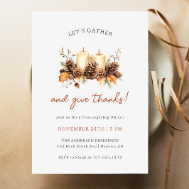 Laten we Thanksgiving Diner verzamelen Kaart