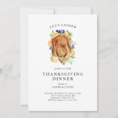 Laten we Thanksgiving Dinner Minimal Elegant verza Kaart (Voorkant)