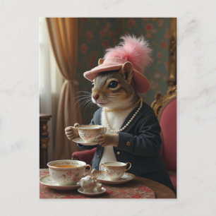 Laten we thee drinken feestdagenkaart