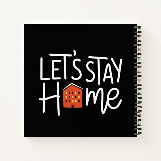 Laten we thuis blijven notitieboek (Achterkant)
