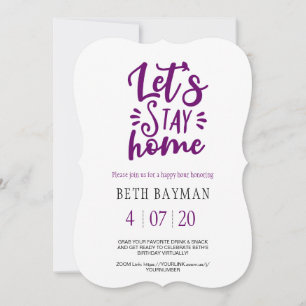 Laten we thuisdag Happy Hour Virtual Party blijven Save The Date