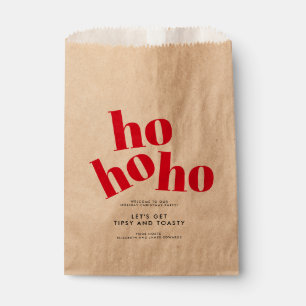 Laten we Tipsy en Toasty Hohoho kerstfeest krijgen Bedankzakje