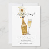 Laten we Toast Couples Verloving Kaart (Voorkant)