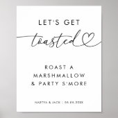 Laten we Toasted's meer Marshmallow trouwbord Poster (Voorkant)