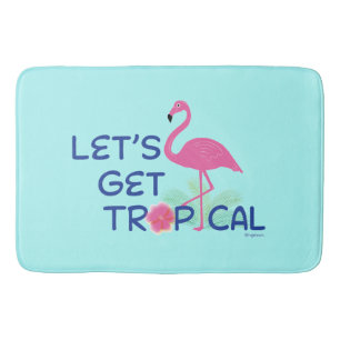 Laten we Tropisch Roze Flamingo Summer Fun halen Badmat