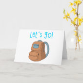 Laten we Typografie maken met rugzak Kaart (Gele Bloem)