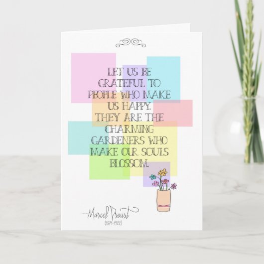 Laten we u dankbaar zijn bedankkaart (Voorkant)